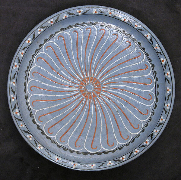 Blue-ground Dish with Floral and 'Cintamani' Designs by an unrecorded maker, The Metropolitan Museum of Art
