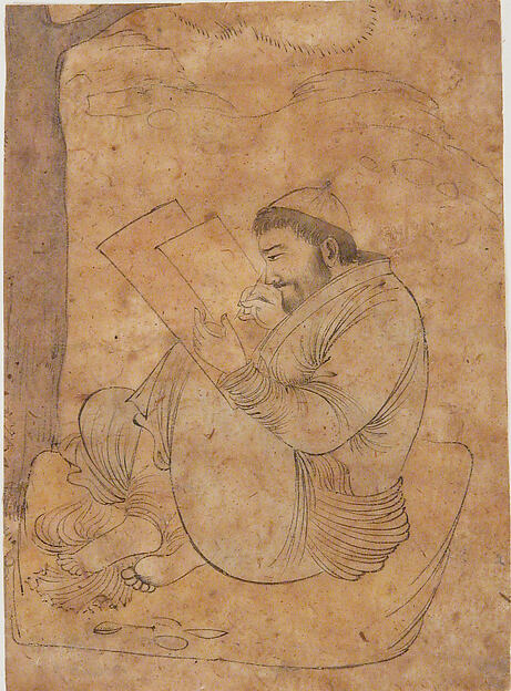 Seated Man Painting or Writing