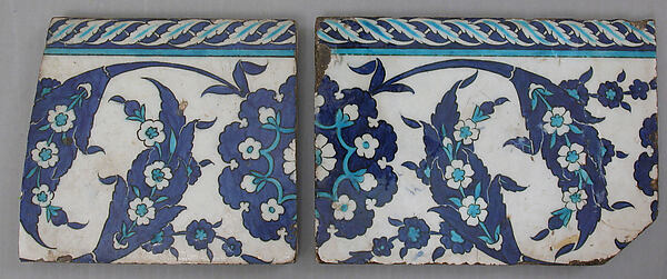 Border Tiles with 'Saz' Leaf Design by an unrecorded maker, The Metropolitan Museum of Art