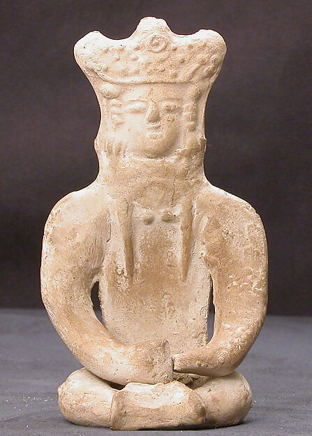 Figurine of a Female (?) Seated Personage with Elaborate Headdress by an unrecorded maker, The Metropolitan Museum of Art
