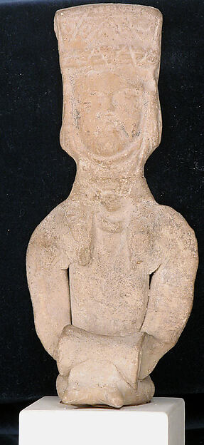 Figurine of a Seated Drum Player by an unrecorded maker, The Metropolitan Museum of Art