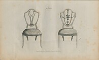 The cabinet-maker and upholsterer's guide, or, Repository of designs for every article of household furniture, in the newest and most approved taste : displaying a great variety of patterns for chairs, stools ... in the plainest and most enriched styles : with a scale to each, and an explanation in letter press : also the plan of a room, shewing the proper distribution of the furniture ... from drawings, A. Hepplewhite &amp; Co. (British, 18th century)