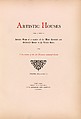 Artistic houses : being a series of interior views of a number of the most beautiful and celebrated homes in the United States : with a description of the art treasures contained therein, D. Appleton & Co.