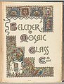 Belcher Mosaic Glass Co. : [catalog], Belcher Mosaic Glass Co.