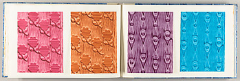 Roller-printed paste papers for bookbinding, Henry Morris (American, 1925–2019)