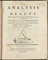 The analysis of beauty : written with a view of fixing the fluctuating ideas of taste, William Hogarth (British, London 1697–1764 London)