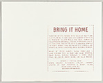 Bring it home, Bennington College