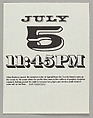 Spatial poem. No. 3 : a fluxcalender, Mieko (Chieko) Shiomi (Japanese, born 1938)