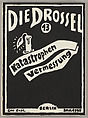 Die Drossel, Günter Brus (Austrian, born 1938)