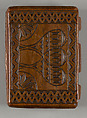 Box with tulip and hearts motif in book form