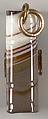 Agate book charm, probably a watch fob