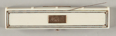 Toothpick box in book form, inscribed 