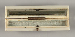 Toothpick box in book form, inscribed "H. S. Moore"