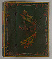 Painted table box in the form of a book, native American motif