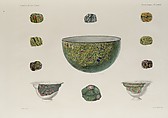 Collection Julien Gréau: verrerie antique, emaillerie et poterie appartenent à M. J. Pierpont Morgan, Wilhelm Froehner  German, Hand-colored lithographs, printed texts, Paris: [privately printed], 1903 (edition of 90)