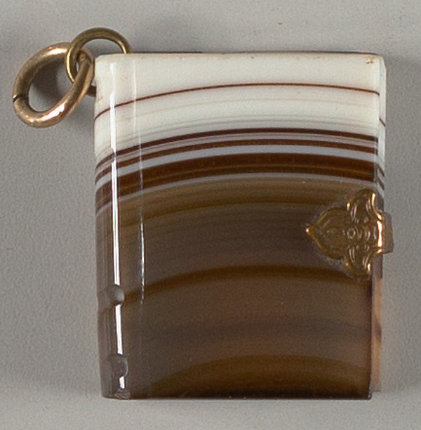 Agate book charm, probably a watch fob by an unrecorded maker, The Metropolitan Museum of Art