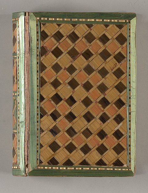 Straw-work sewing box in book form by an unrecorded maker, The Metropolitan Museum of Art