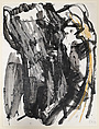 Untitled, Per Kirkeby  Danish, Lithographic tusche and oil pastel on paper