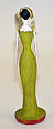 Doll, Lotti Hahn, Painted wood and paper, feathers, textile