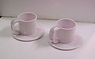 Cup and saucer, Lella Vignelli  American, Plastic