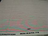"Miniraita" Textile Sample, Vuokko Eskolin-Nurmesniemi (Finnish, born 1930), Cotton
