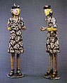 Double Grandmothers with Black and White Dresses, Viola Frey  American, Glazed ceramic