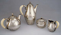 Coffee pot with Lid, Johan Rohde Danish, Silver and ivory