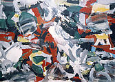 Untitled, Jean-Paul Riopelle Canadian, Oil on paper, mounted on canvas