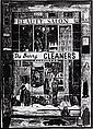Winter Day on 14th Street, Willie Birch  American, Opaque watercolor and graphite on paper, in artist-made painted papier-mâché frame