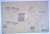 Variations on Excavated Structures, Dennis Oppenheim  American, Blue line print