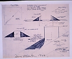 Diagram for Monument to Evil Knievel, Dennis Oppenheim American, Black line print
