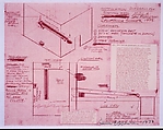 Installaltion Diagram for: Wishing Well, Dennis Oppenheim American, Red line print
