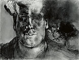Self-Portrait Drawing XIII, Glenn Sujo British, Charcoal and chalk on paper
