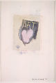 Art Heart, Joe Brainard  American, Cut and pasted paper, printed paper, Asian paper and opaque watercolor and colored pencils with traces of graphite on paper