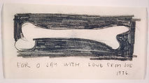 Bone for OJ, Joe Brainard  American, Graphite on paper