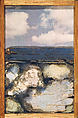 Seascape, Joe Brainard  American, Cut and pasted printed paper, painted wood and plaster fragments, and sand on wood