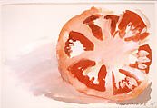 Tomato, Joe Brainard  American, Opaque watercolor and watercolor on paper