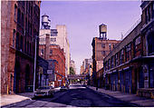 25th Street, Frederick Brosen American, Watercolor and graphite on paper