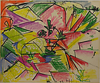 Provincetown Landscape, Hans Hofmann  American, born Germany, Wax crayon and black ink on paper