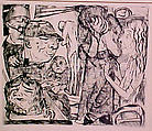 Madhouse, from the portfolio ¦Faces¦, Max Beckmann German, Drypoint