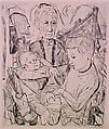 Family Scene (The Artist's Family), from the portfolio ¦Faces¦, Max Beckmann German, Drypoint