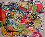 Untitled, Hans Hofmann American, born Germany, Wax crayon and black ink on paper