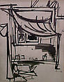 Untitled (View from a Window), Hans Hofmann American, born Germany, Brush and black ink on paper