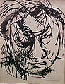 Self-Portrait, Hans Hofmann American, born Germany, Ink on paper