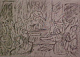The Judgement of Solomon (#1), from ¦The Poussin Project: A Series of Prints after Nicolas Poussin¦, Leon Kossoff  British, Etching