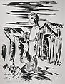 Children, Samella Sanders Lewis  American, Woodcut
