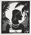 Woman in Profile (Young Girl of African Descent), Georgette Seabrooke Powell American, Linocut