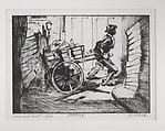 Man and Cart, Claude Clark, Sr.  American, Etching and drypoint
