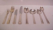 "20th Century Limited" Flatware, Henry Dreyfuss  American, Silverplate, steel