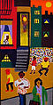 Study for Mural at Boys and Girls High School, Bedford-Stuyvesant, Brooklyn, Vincent D. Smith (American, Brooklyn, New York 1929–2003 New York), Opaque watercolor on four cardboard panels mounted on boards